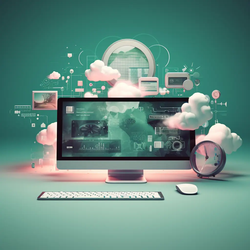 Extended green-themed computer (website maintenance service)